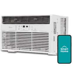 Midea 12,000 BTU Smart Window Air Conditioner, spaces up to 550 sq. ft., Comfort Sense Remote