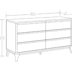 Better Homes & Gardens Greyson 6-Drawer Dresser, Acorn Finish