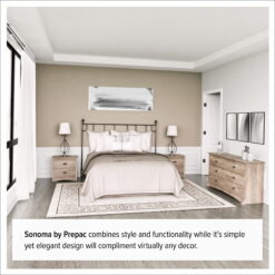 Prepac Salt Spring 8-Drawer Dresser, Drifted Gray