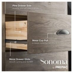 Prepac Salt Spring 8-Drawer Dresser, Drifted Gray