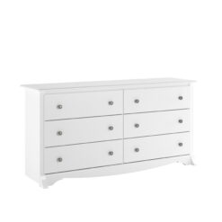 Prepac Monterey 6 Drawer Dresser, White