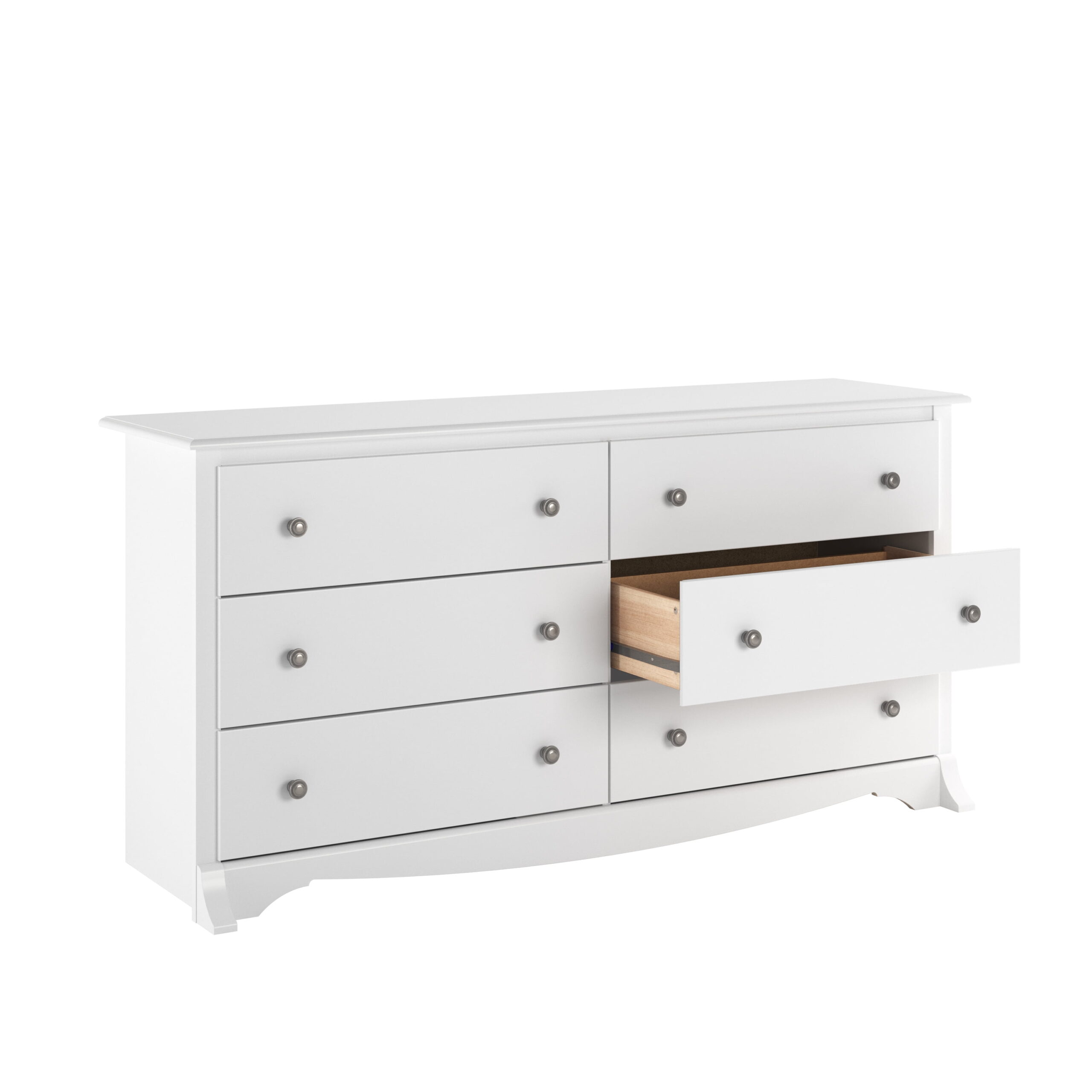 Prepac Monterey 6 Drawer Dresser, White