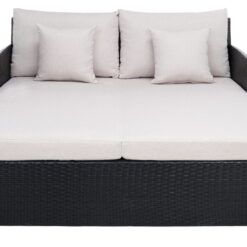 SAFAVIEH Cadeo Outdoor Patio Daybed, Black/Light Grey