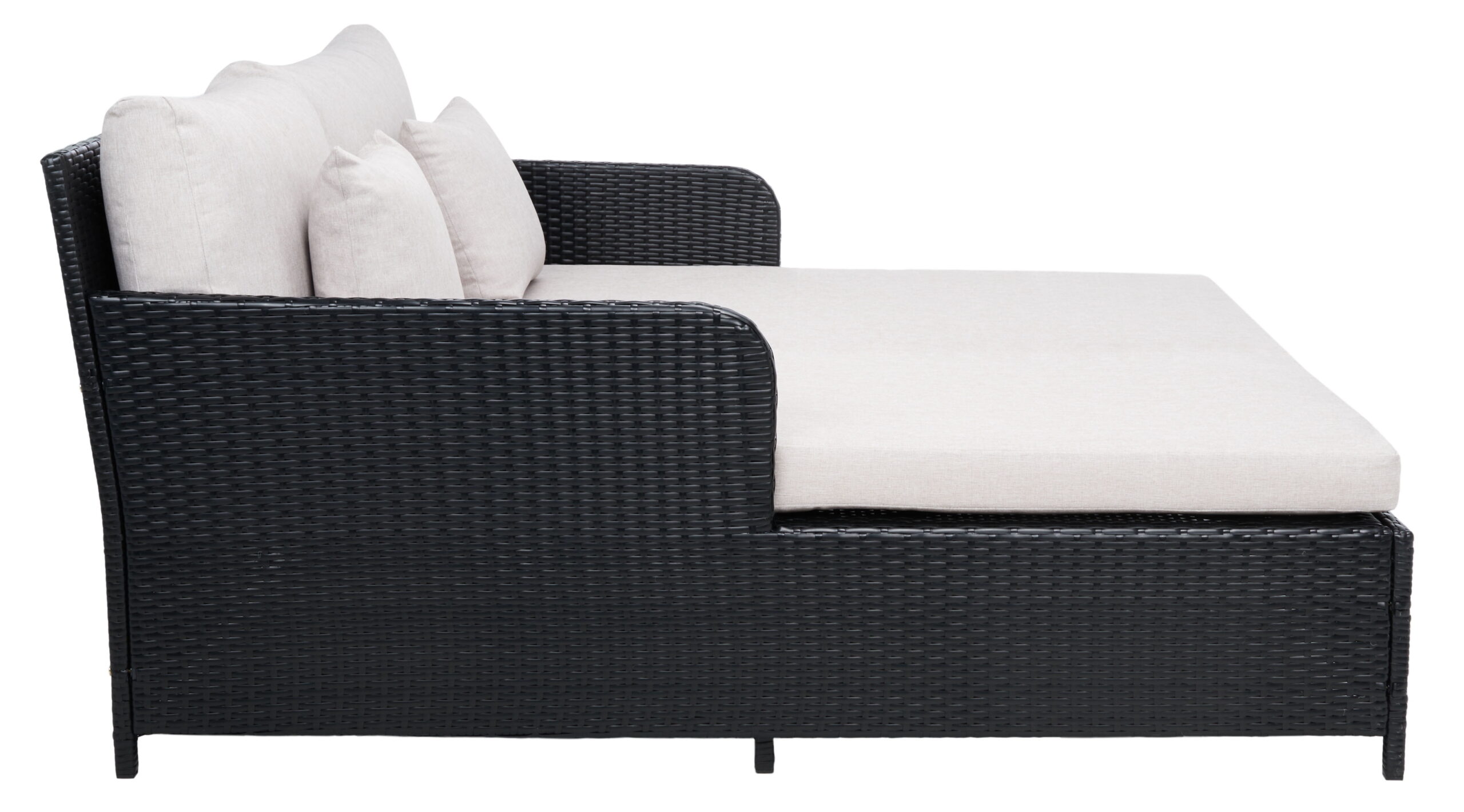 SAFAVIEH Cadeo Outdoor Patio Daybed, Black/Light Grey
