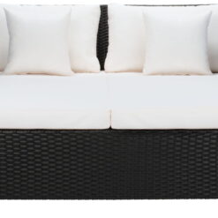 SAFAVIEH Cadeo Outdoor Patio Daybed, Black/Beige