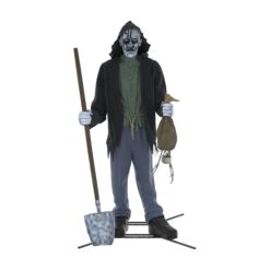 Haunted Living 12-ft Lighted Talking Bone Collector Motion Activated Animatronic