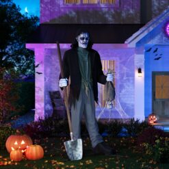Haunted Living 12-ft Lighted Talking Bone Collector Motion Activated Animatronic