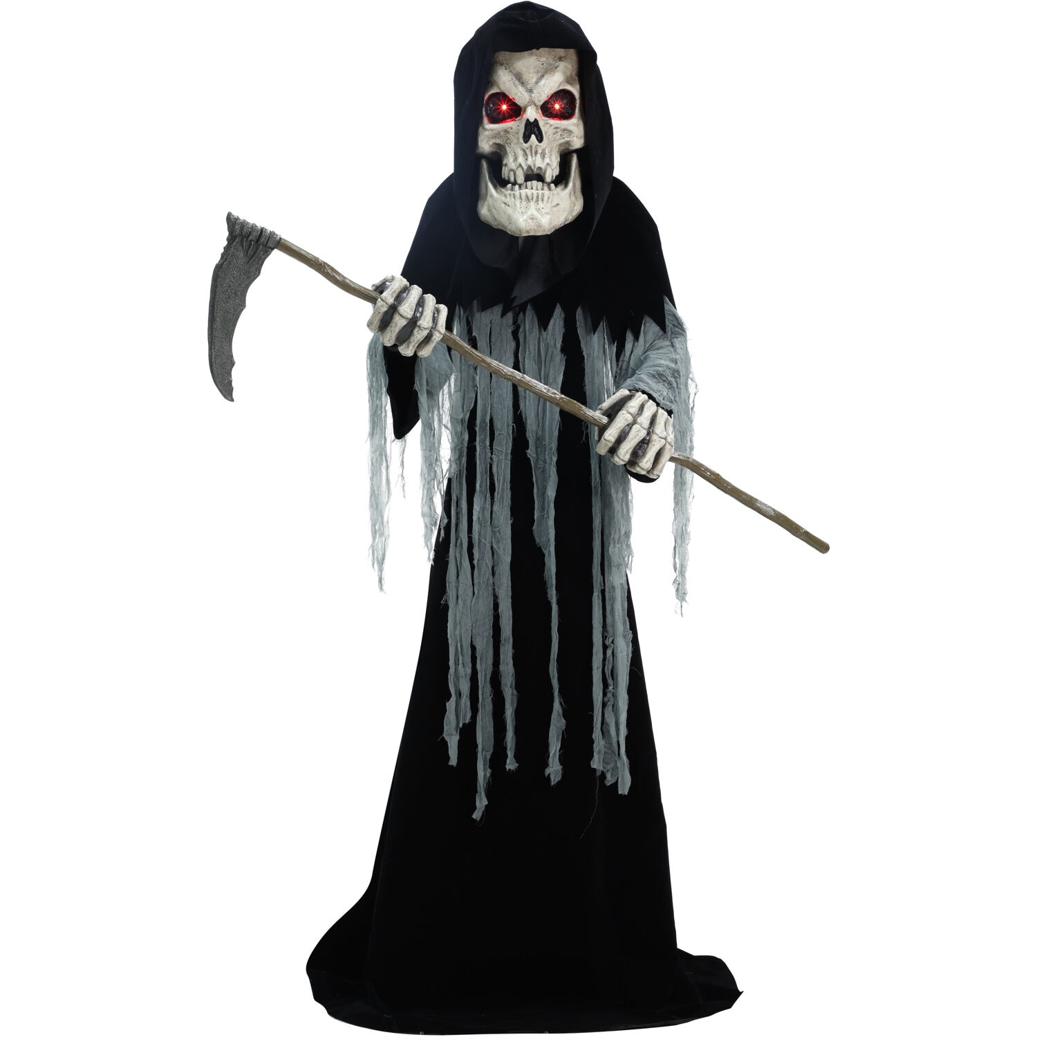 Haunted Hill Farm 8.5-ft Freestanding Motion Activated Talking Lighted Reaper Animatronic