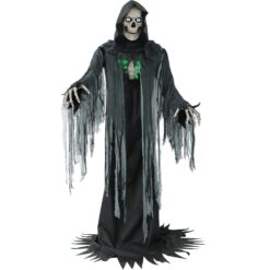 Haunted Hill Farm 10-ft Freestanding Motion Activated Talking Lighted Reaper Animatronic