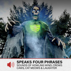 Haunted Hill Farm 10-ft Freestanding Motion Activated Talking Lighted Reaper Animatronic