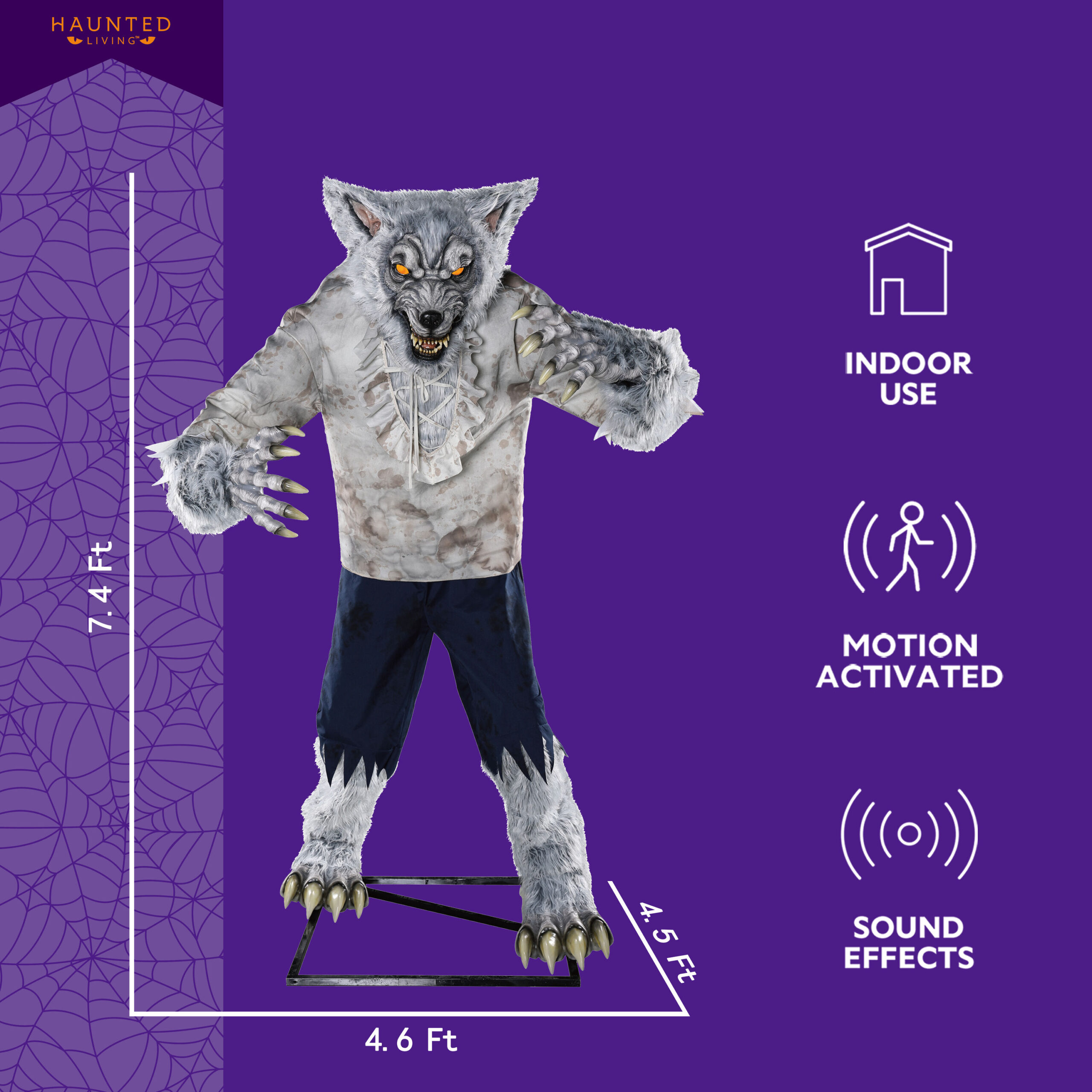 Haunted Living 7-ft Bloodhowler Werewold Motion Activated Lighted Animatronic