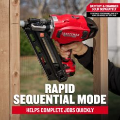 CRAFTSMAN V20 Brushless RP 3-1/4-in 30 -Degree Cordless Roundhead Framing Nailer