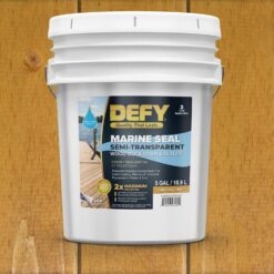 DEFY Marine Seal Semi-Transparent Exterior Wood Stain and Sealer - Natural Pine - 5 Gallon, Made in USA