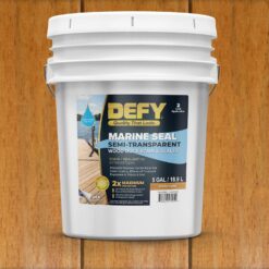 DEFY Marine Seal Semi-Transparent Exterior Wood Stain and Sealer - Cedar Tone - 5 Gallon, Made in USA