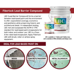 Fiberlock LBC Lead Barrier Compound Flat White Tintable Interior Paint ( 5-gallon )