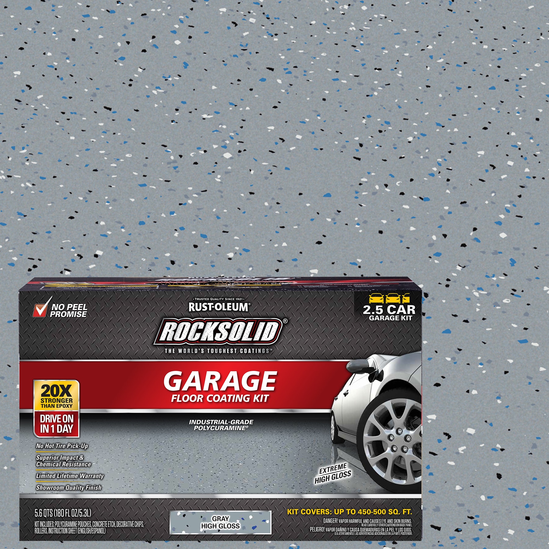 Rust-Oleum RockSolid 2-part Gray Polycuramine Concrete and Garage Floor Paint ( Kit )