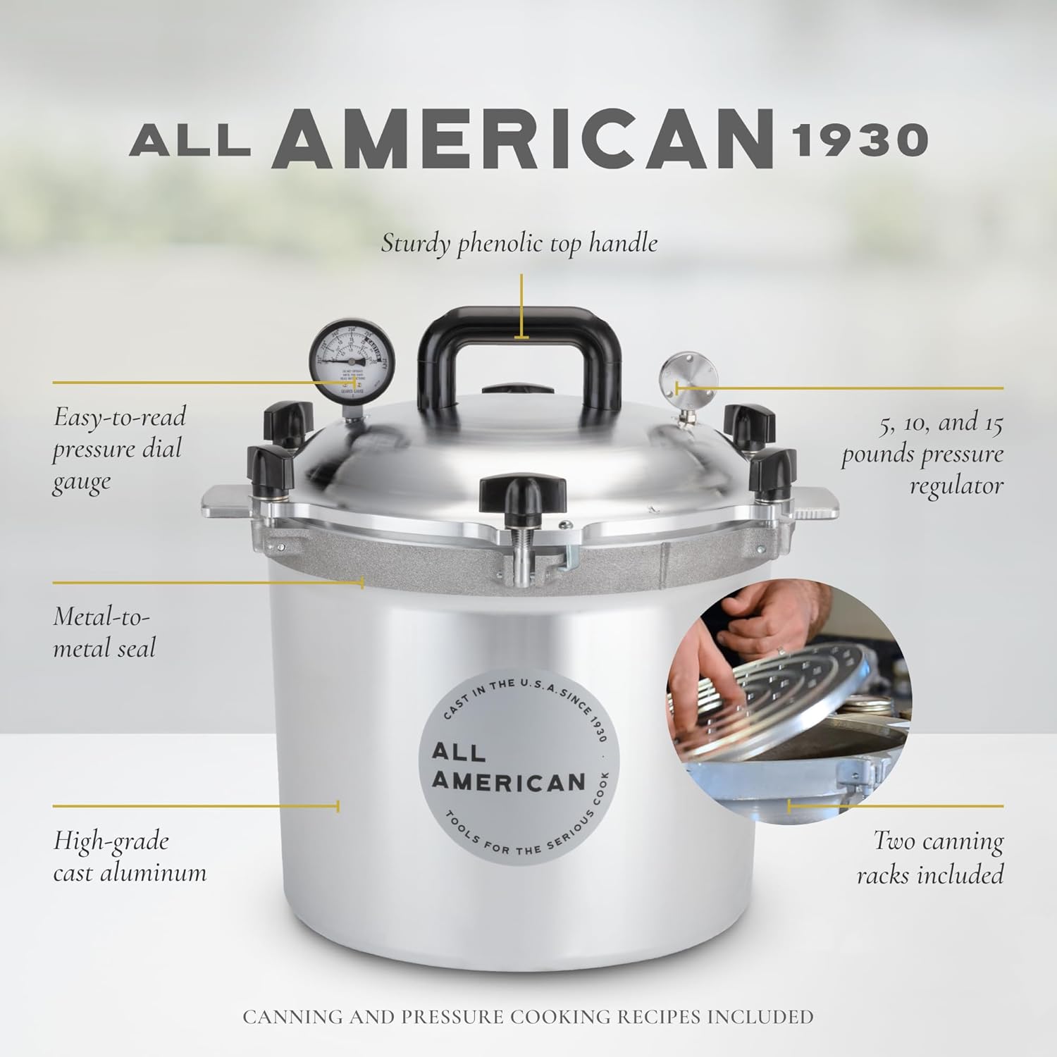 All American 21-1/2-Quart Pressure Cooker Canner