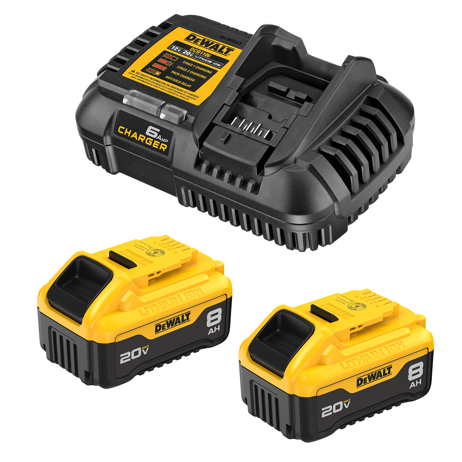 DEWALT 20 -Volt 2 -Pack Lithium-ion ( 8 Ah 8 Ah Battery and Charger )