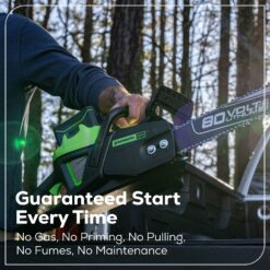 Greenworks Pro 80-volt 18-in Battery 4 Ah Chainsaw Battery Included Charger Included
