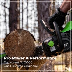 Greenworks Pro 80-volt 18-in Battery 4 Ah Chainsaw Battery Included Charger Included