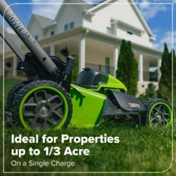Greenworks 24-volt, 21-in Self Propelled Battery Walk Mower with (2) 5 Ah Batteries & Charger Included