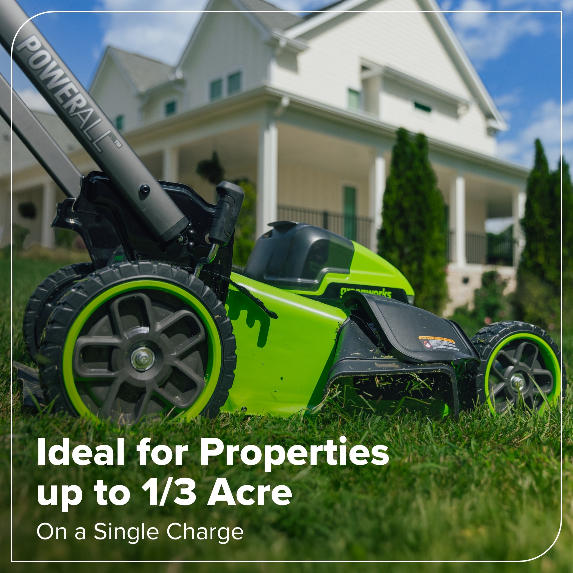 Greenworks 24-volt, 21-in Self Propelled Battery Walk Mower with (2) 5 Ah Batteries & Charger Included