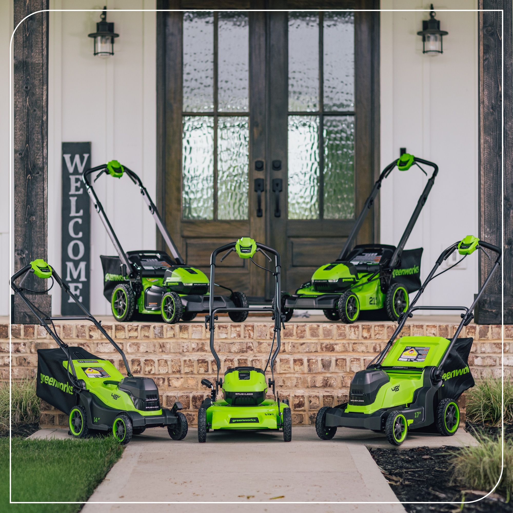 Greenworks 24-volt, 21-in Self Propelled Battery Walk Mower with (2) 5 Ah Batteries & Charger Included
