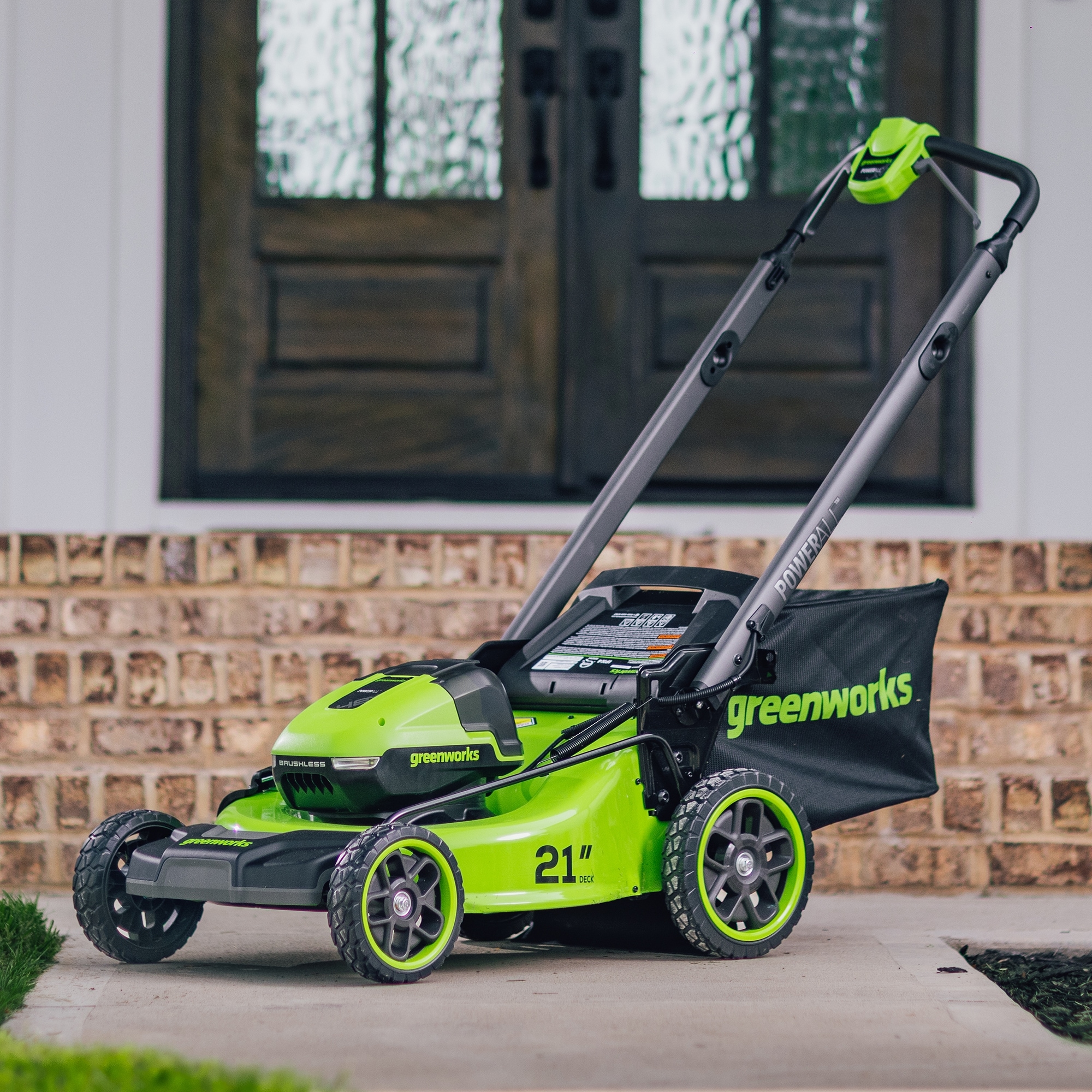 Greenworks 24-volt, 21-in Push Battery Walk Mower with (2) 4 Ah Batteries & Charger Included