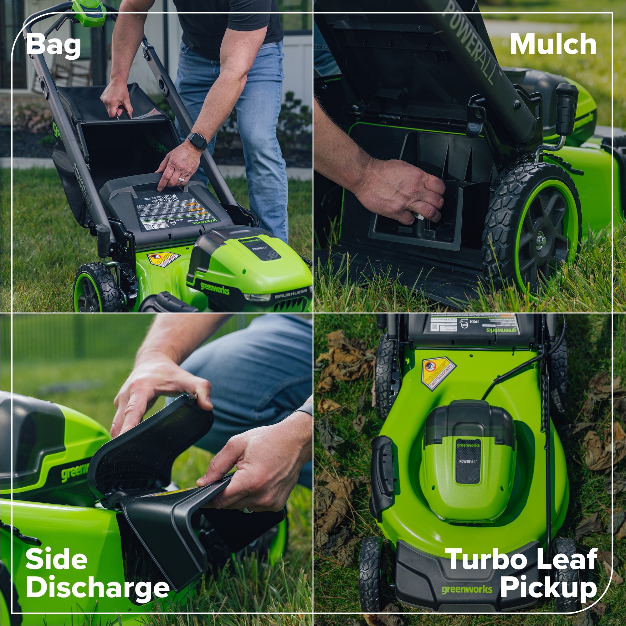Greenworks 24-volt, 21-in Push Battery Walk Mower with (2) 4 Ah Batteries & Charger Included