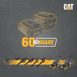 CAT 60-volt, (1) 5 Ah Battery 21-in Push Walk Mower with