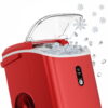 KISSAIR Nugget Ice Maker Countertop with Soft Chewable Pellet Ice, Portable Ice Machine with Handle, 35lbs/24H, Red