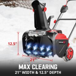 PowerSmart 40-volt 21-in Single-stage Push Battery Snow Blower 4 Ah (Battery Included) (Charger Included)