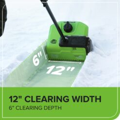Greenworks 48-volt 12-in Single-stage Push Battery Powered Snow Shovel 4 Ah (Battery Included) (Charger Included)