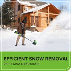 Greenworks 48-volt 12-in Single-stage Push Battery Powered Snow Shovel 4 Ah (Battery Included) (Charger Included)