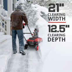 PowerSmart 80-volt 21-in Single-stage Push Battery Snow Blower 6 Ah (Battery Included) (Charger Included)