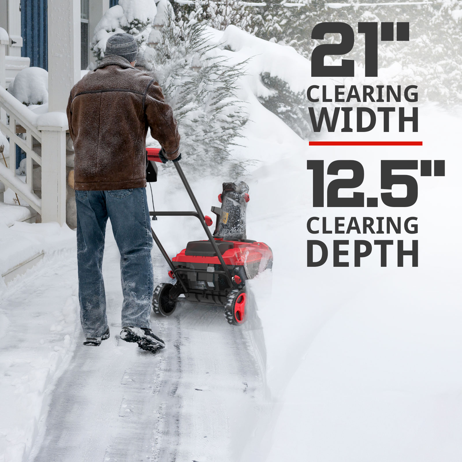 PowerSmart 80-volt 21-in Single-stage Push Battery Snow Blower 6 Ah (Battery Included) (Charger Included)