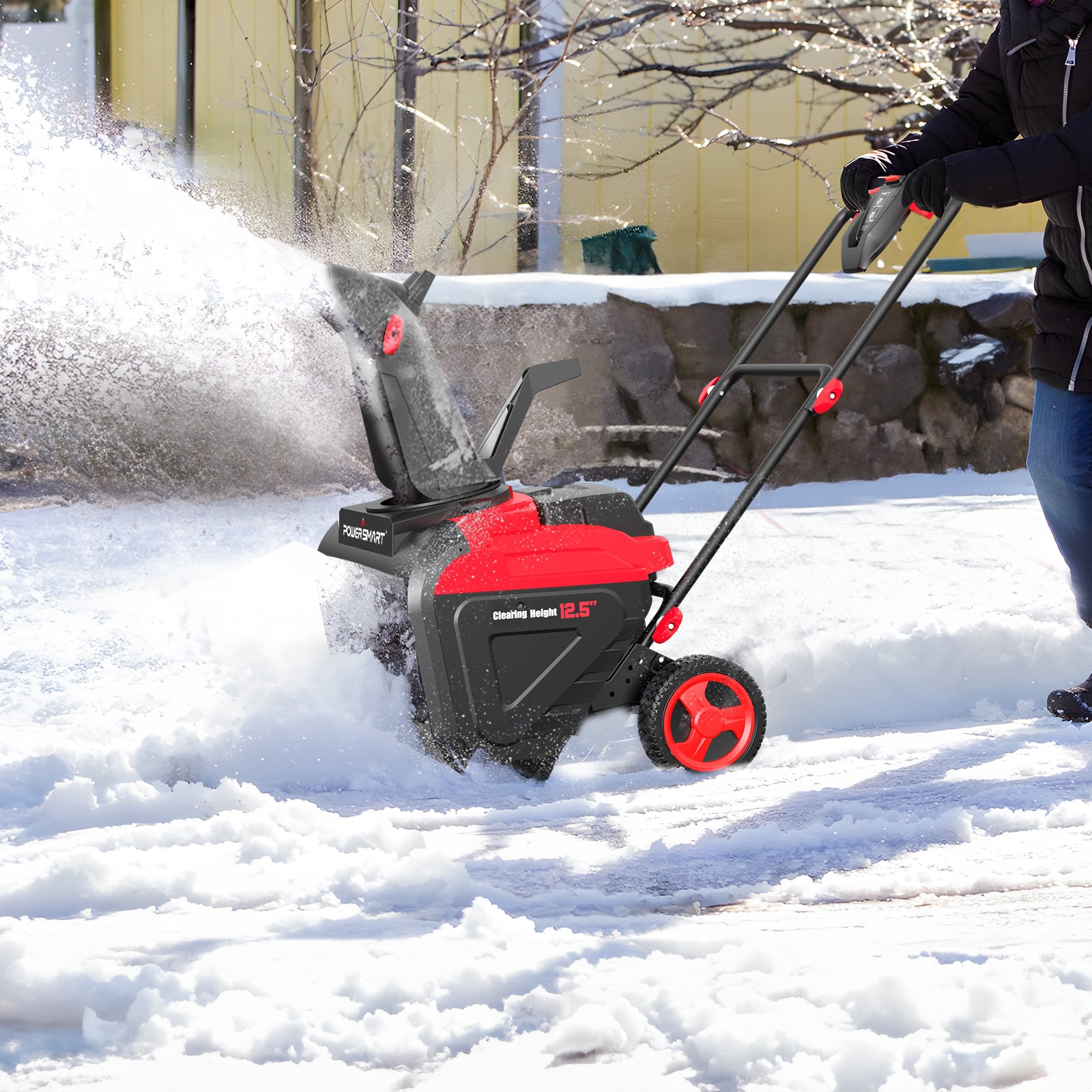PowerSmart 80-volt 21-in Single-stage Push Battery Snow Blower 6 Ah (Battery Included) (Charger Included)