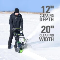 Greenworks 80-volt 20-in Single-stage Push Battery Snow Blower 5 Ah (Battery Included) (Charger Included)
