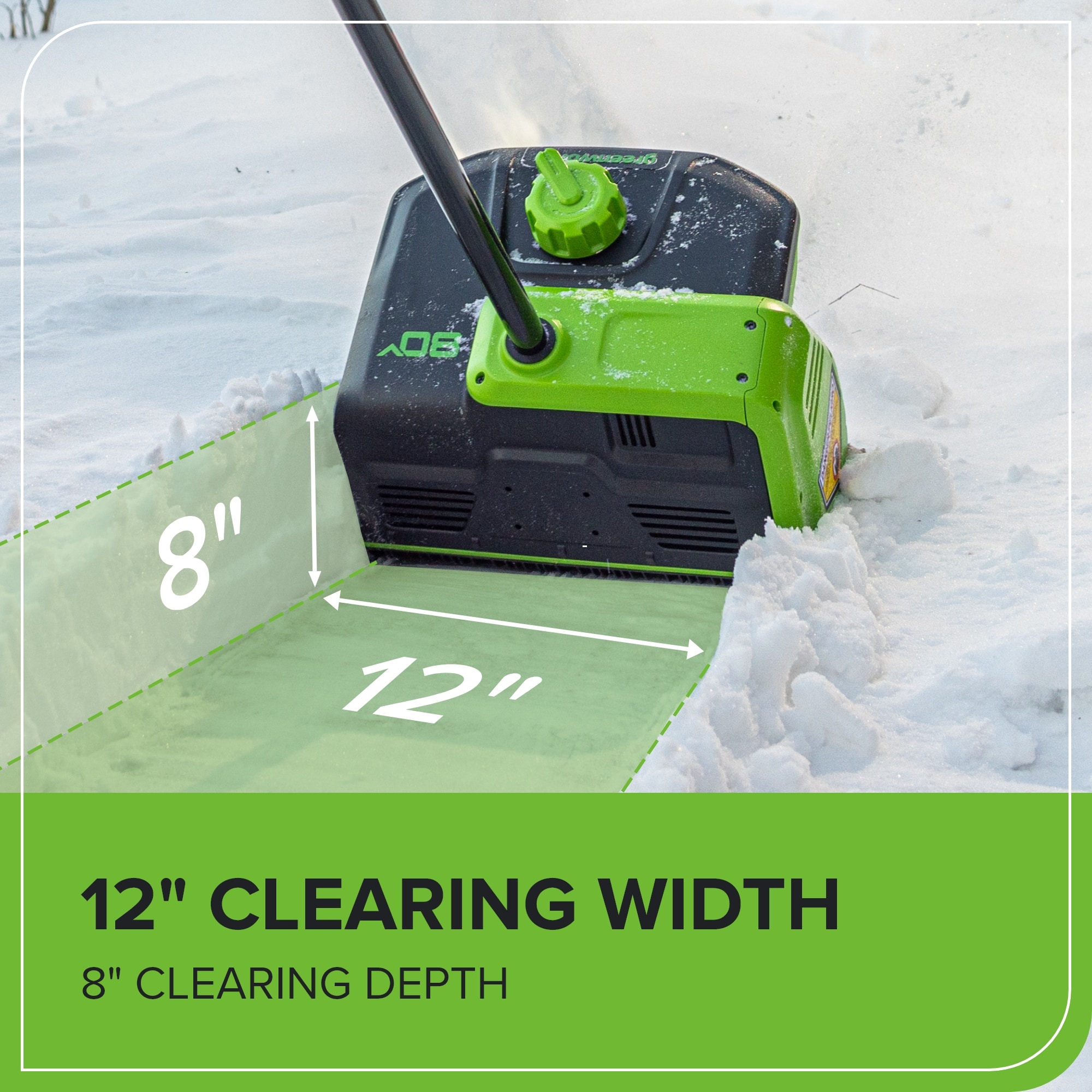 Greenworks 80-volt 12-in Single-stage Push Battery Powered Snow Shovel 2.5 Ah (Battery Included) (Charger Included)