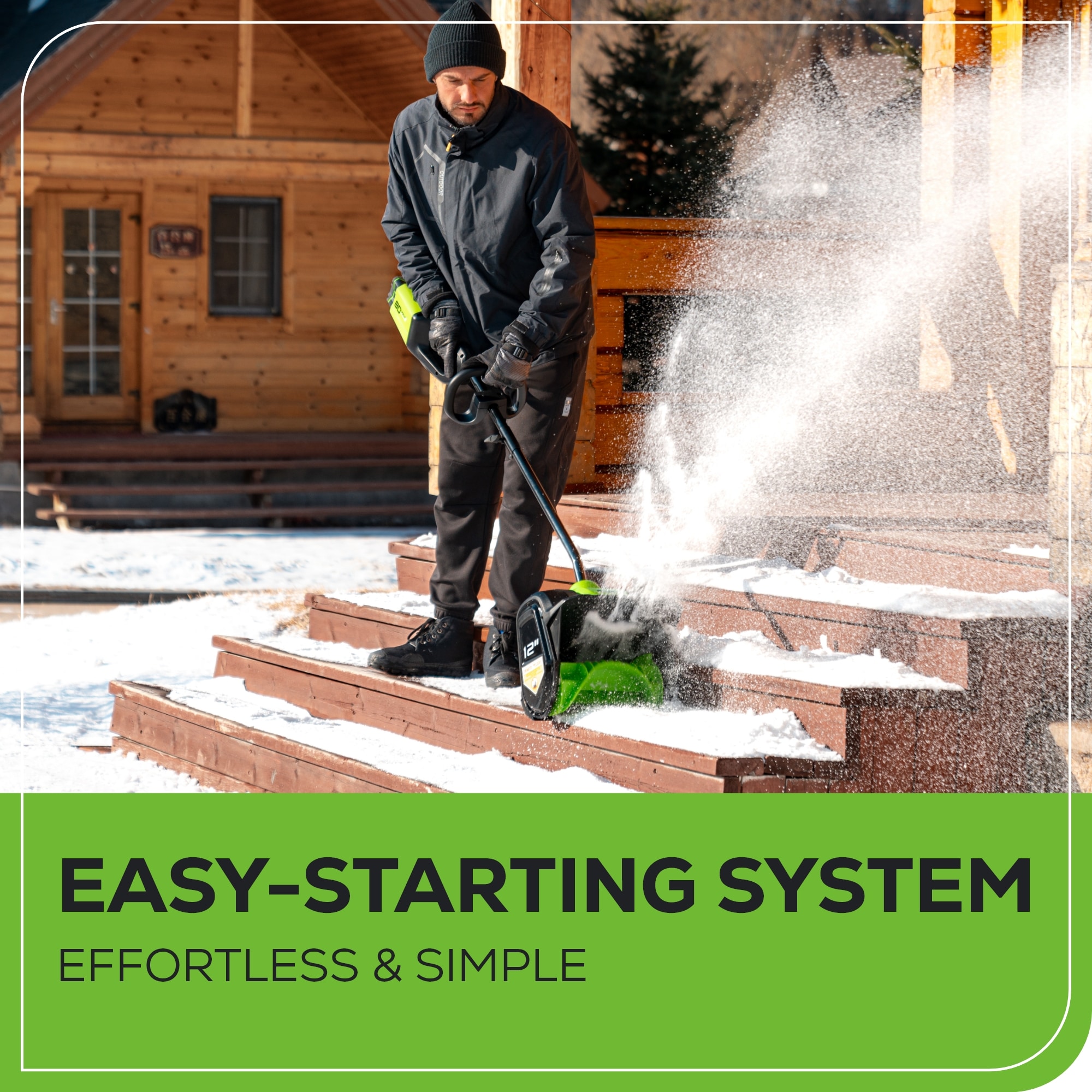 Greenworks Pro 80-volt 12-in Single-stage Push Battery Powered Snow Shovel 2 Ah (Battery Included) (Charger Included)