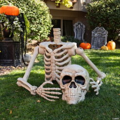 Skeleton Grave Ground Breaker Halloween Prop Yard Posable Haunted House Giant 4'