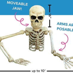 Skeleton Grave Ground Breaker Halloween Prop Yard Posable Haunted House Giant 4'