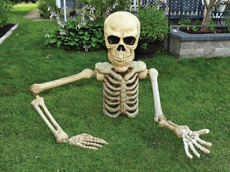Skeleton Grave Ground Breaker Halloween Prop Yard Posable Haunted House Giant 4'