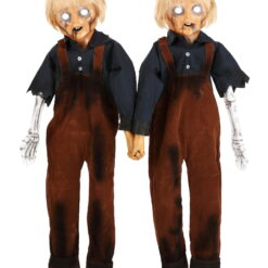 Creepy Twin Boys Animatronic Decoration
