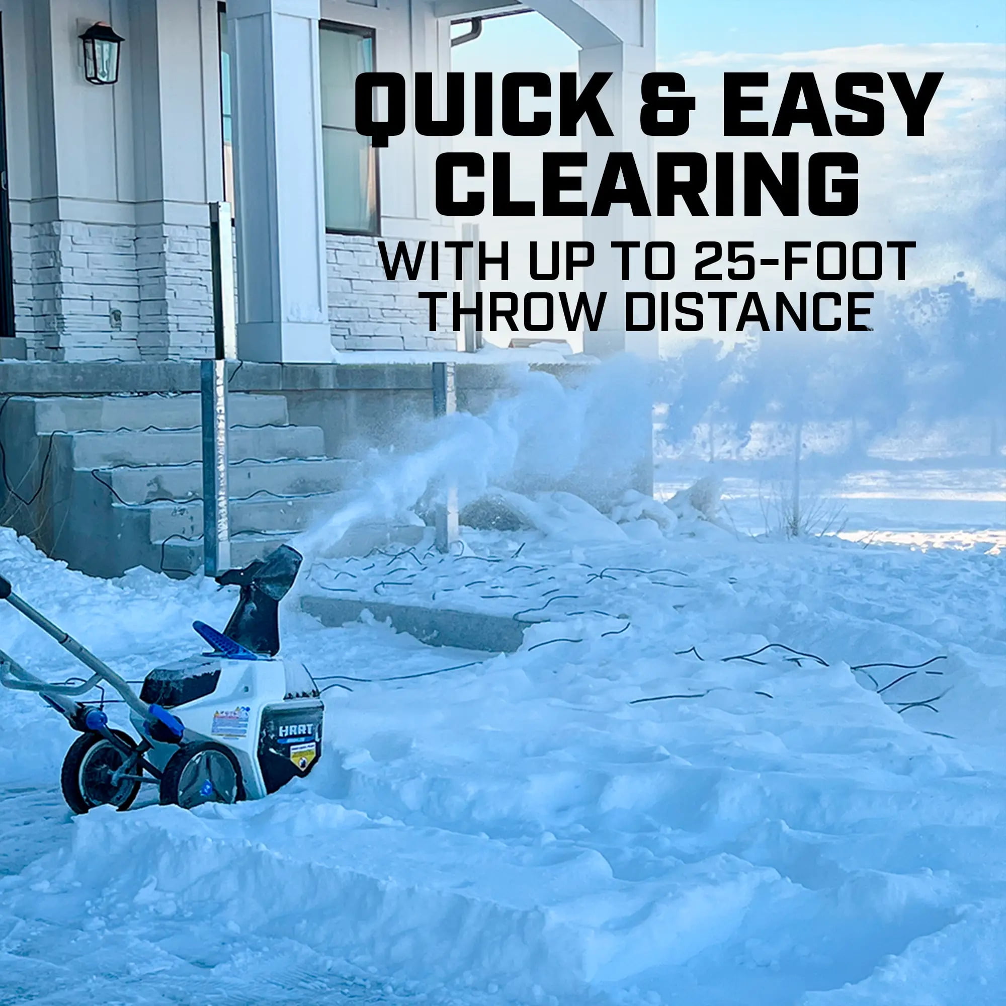 HART 40-Volt 18-inch Battery-Powered Brushless Snow Blower Kit, (1) 6.0Ah Lithium-Ion Battery