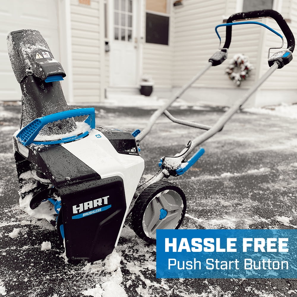 HART 40-Volt 18-inch Battery-Powered Brushless Snow Blower Kit, (1) 6.0Ah Lithium-Ion Battery