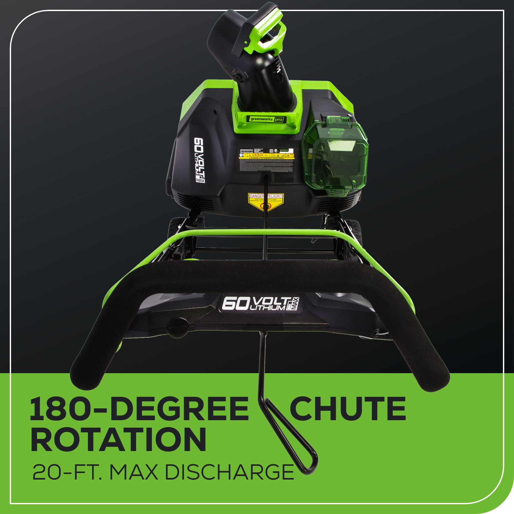 Greenworks 60V 20" Cordless Single-Stage Snow Blower with 5.0 Ah Battery & 6A Charger 2608702