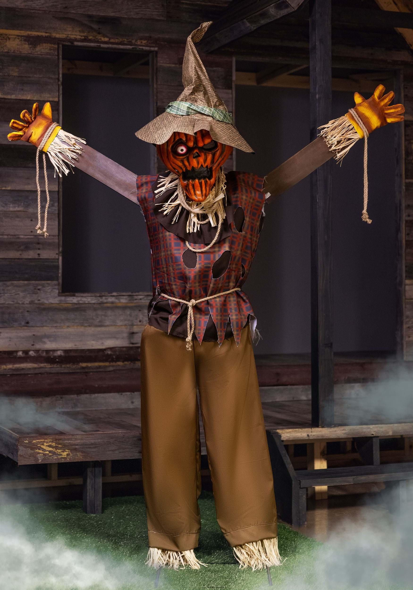 Pumpkin Scarecrow Animatronic Decoration
