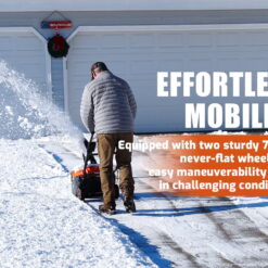 NOVUS 18 in Cordless Snow Blower, Single-Stage Snow Thrower, 58V, 5Ah Battery & Charger with Remote Chute Rotation, Dual LED Lights and Wear Resistant Rubber & Steel Auger