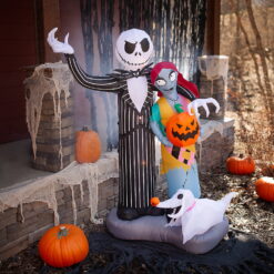 Gemmy Jack Skellington 6 ft Nightmare Before Christmas Scene Inflatable Decoration